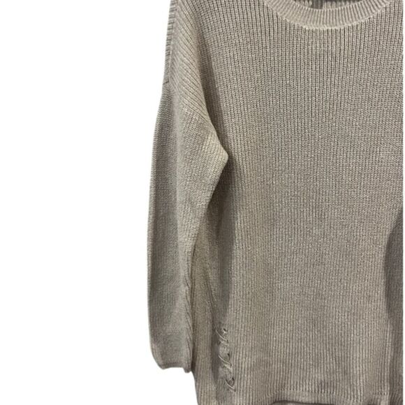 Ana Cream Metallic knit Cream crew neck sweater PXL - Picture 5 of 8